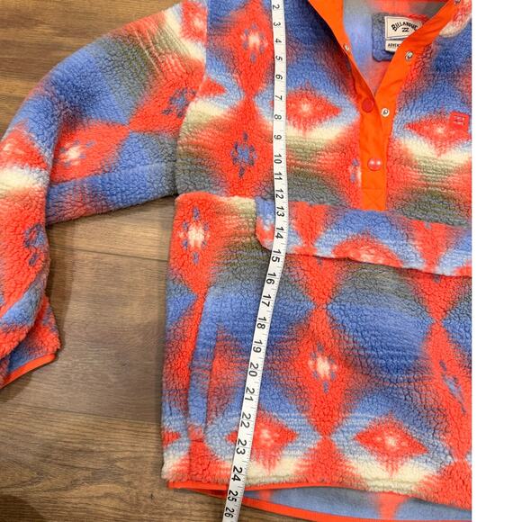 Billabong Switchback Pullover Fleece Jacket in Campfire Print Size Large - Picture 10 of 11